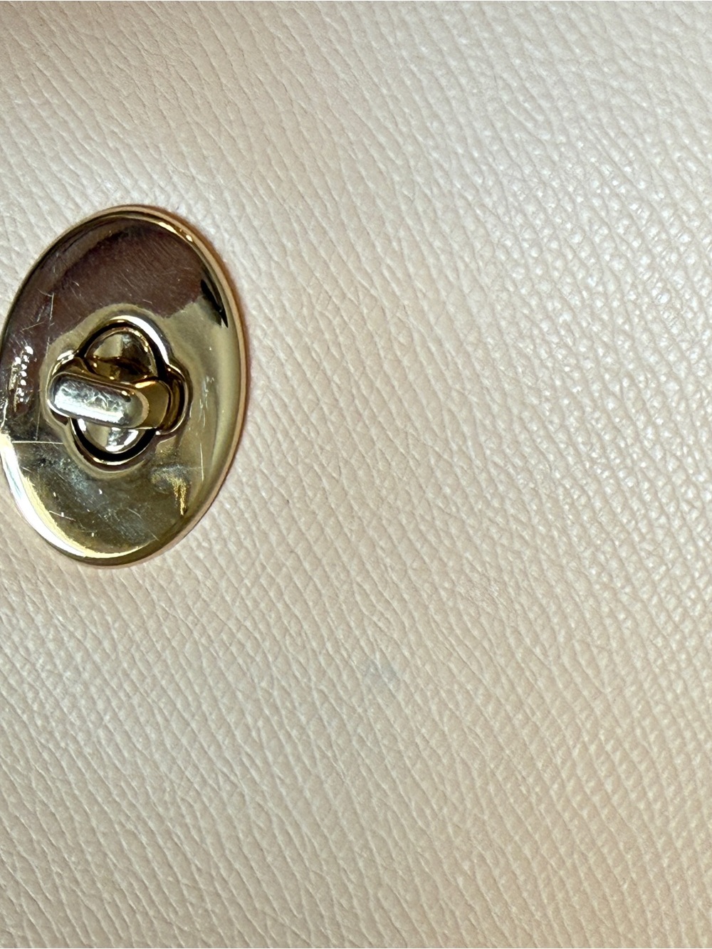 Coach Blush Peach Pebbled Leather Shoulder Bag with Gold Chain - Picture 6 of 6